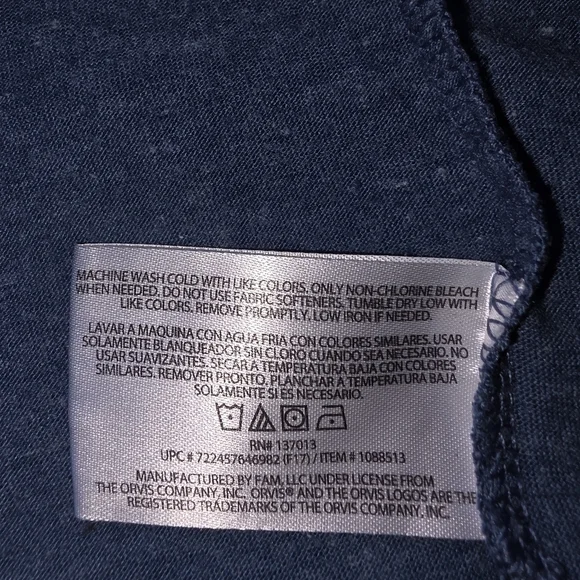 Orvis Blue Quarter Zip Pullover Shirt Size Medium  Classic Design Comfortable - Picture 7 of 7